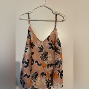 Floral Spaghetti Strap Tank